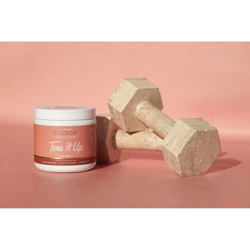 Tone It Up Plant-Based Energy Powder - Very Berry - 5.92oz