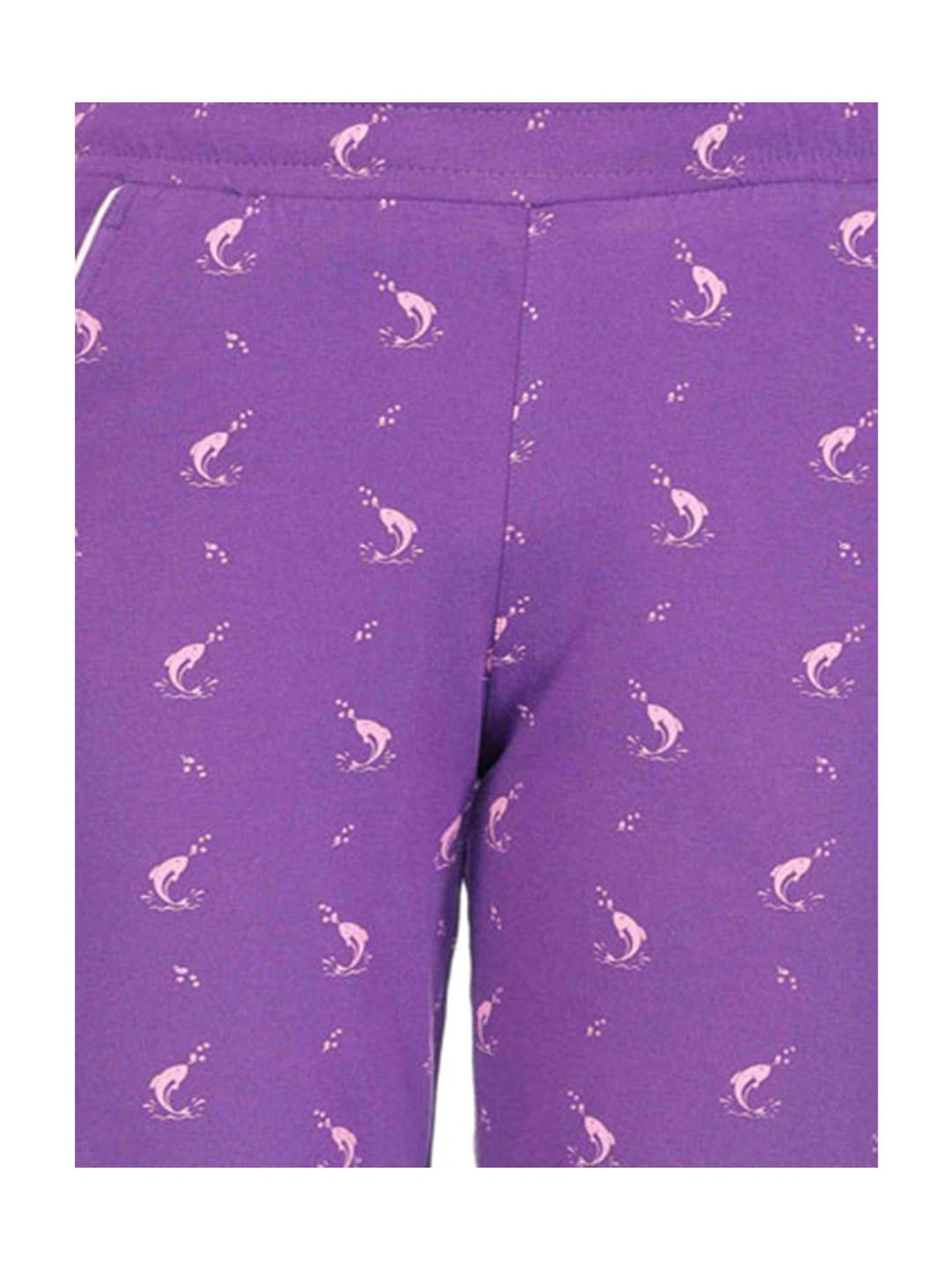 Proteens Girls Voilet Printed Capri