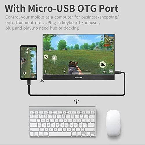 144HZ USB Gaming Portable Monitor 15.6" 1080P IPS HDR Type-C HDMI Monitor for Laptop PC PS4 Switch (Monitor+Case)