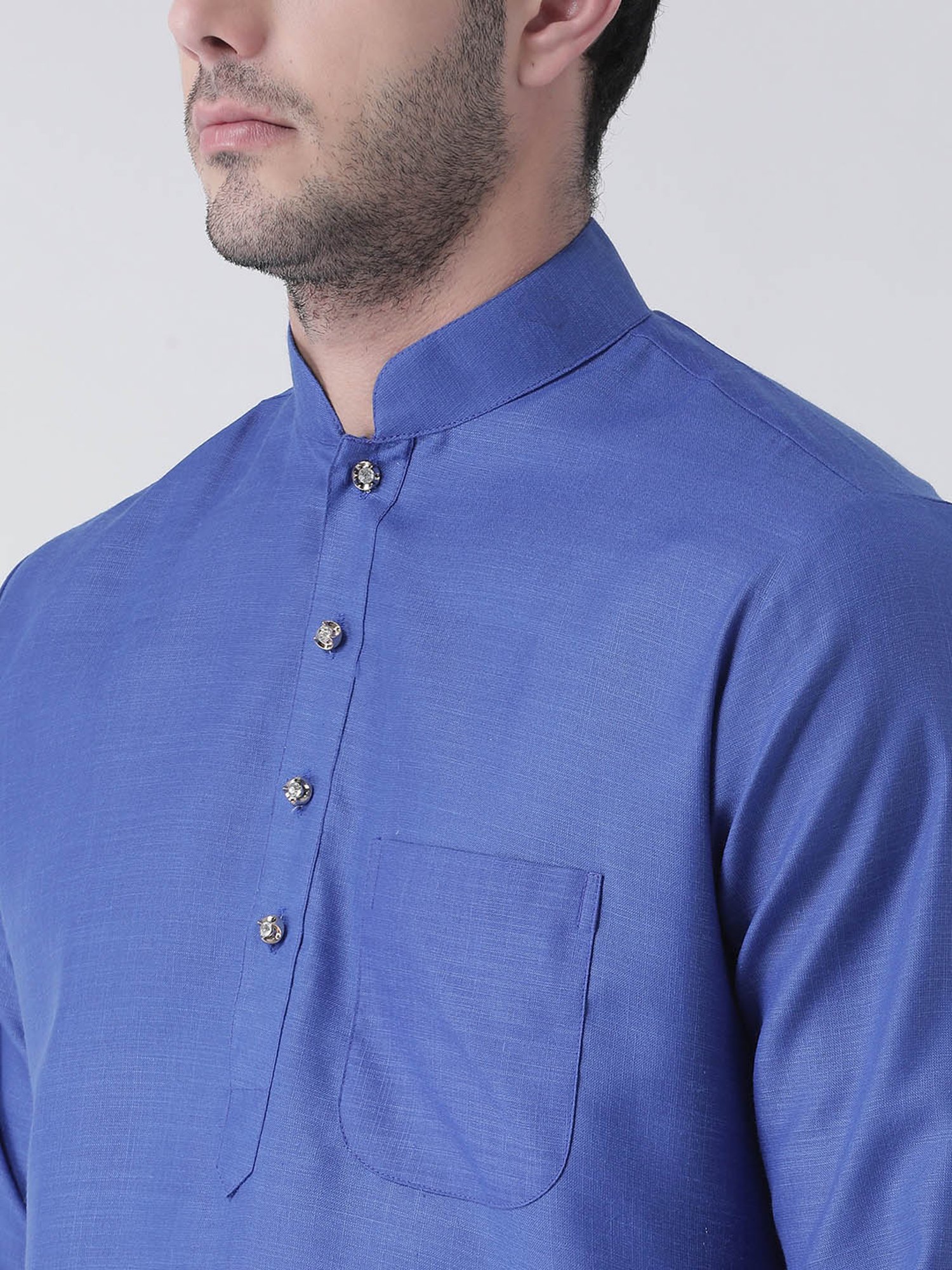 SG LEMAN Light Blue Cotton Kurta Set