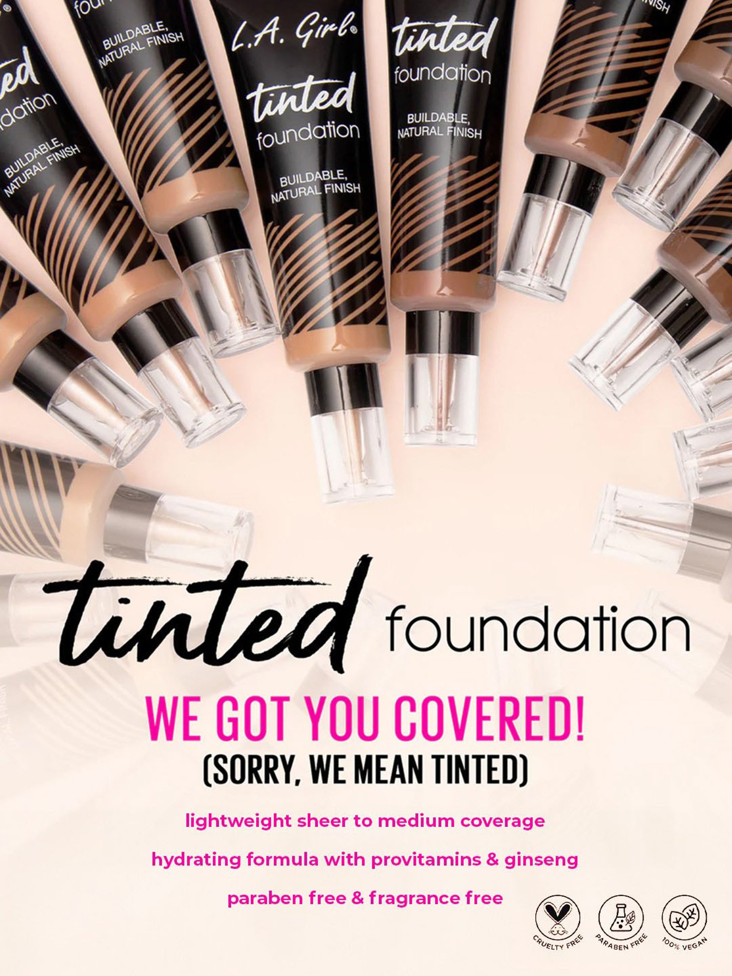 L.A. Girl Tinted Foundation Warm Sand - 30 ml