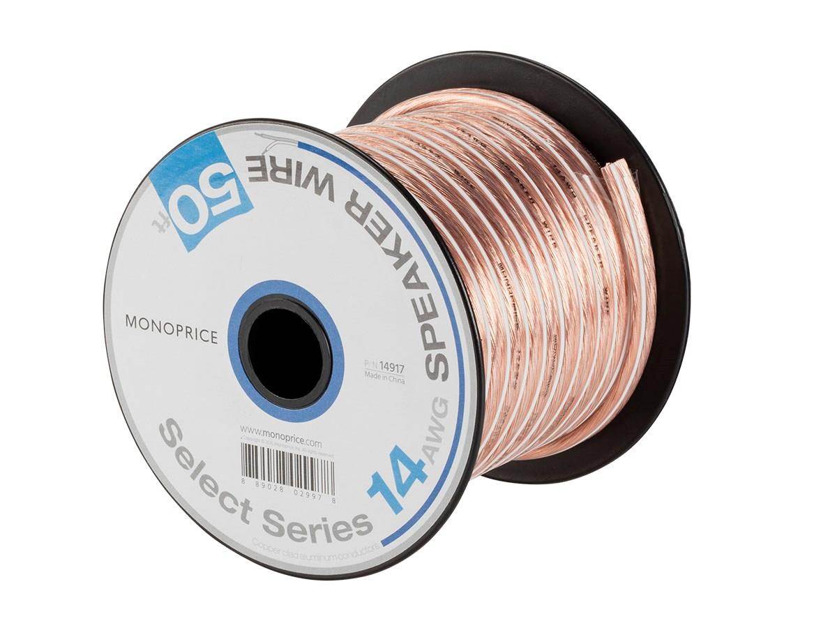 14AWG Speaker Wire  Pro Series 14 AWG Gauge Speaker Wire Cable 500 Feet 1524 Meters Great Use for Home Theater Speakers and Car Speakers White