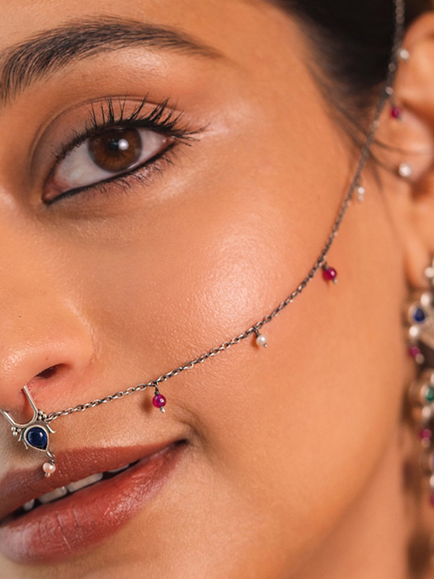 Shaya 92.5 Sterling Silver Feeling Azhagu Septum Ring for Women