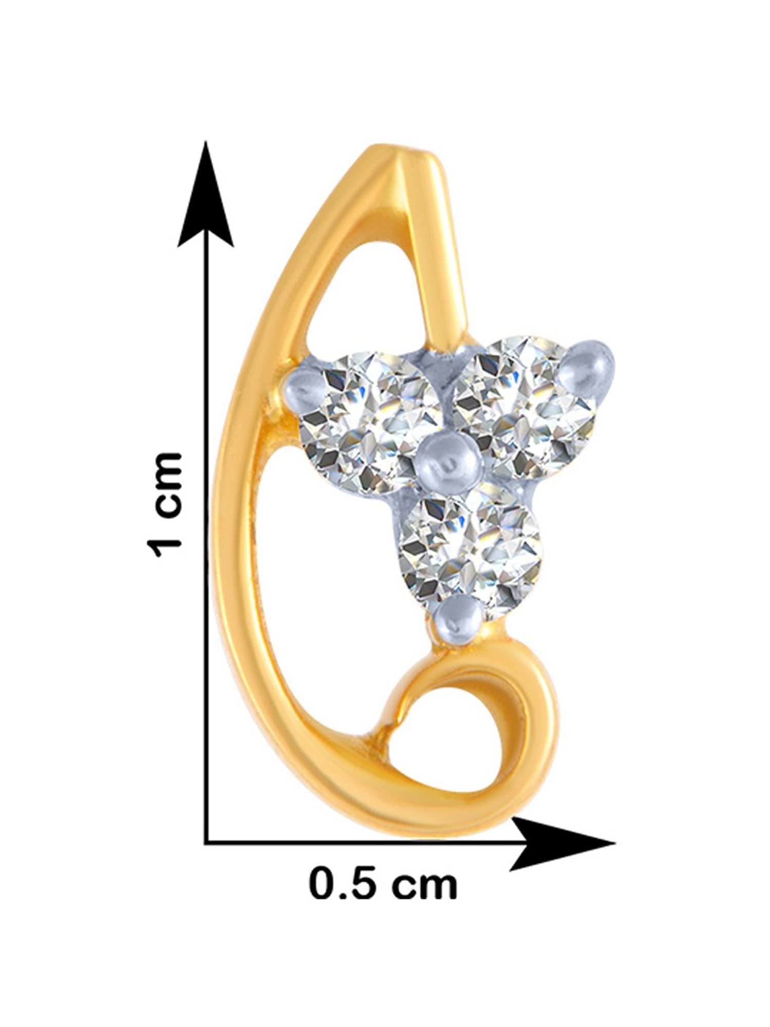 P.C. Chandra Jewellers 18 kt Gold & Diamond Earrings