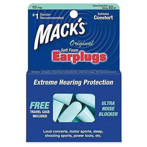 Macks 360000 Ear Care Safesound Earplugs - 10 Pair