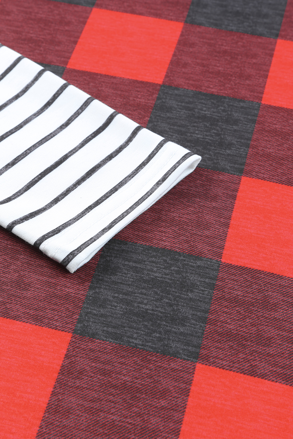 Pink Sequins Candy Cane Round Neck Sweatshirt