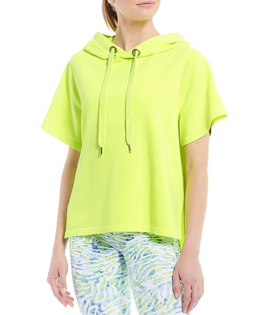 Eva Varro Animal Print Knit Jersey 3/4 Slit Sleeve Tunic