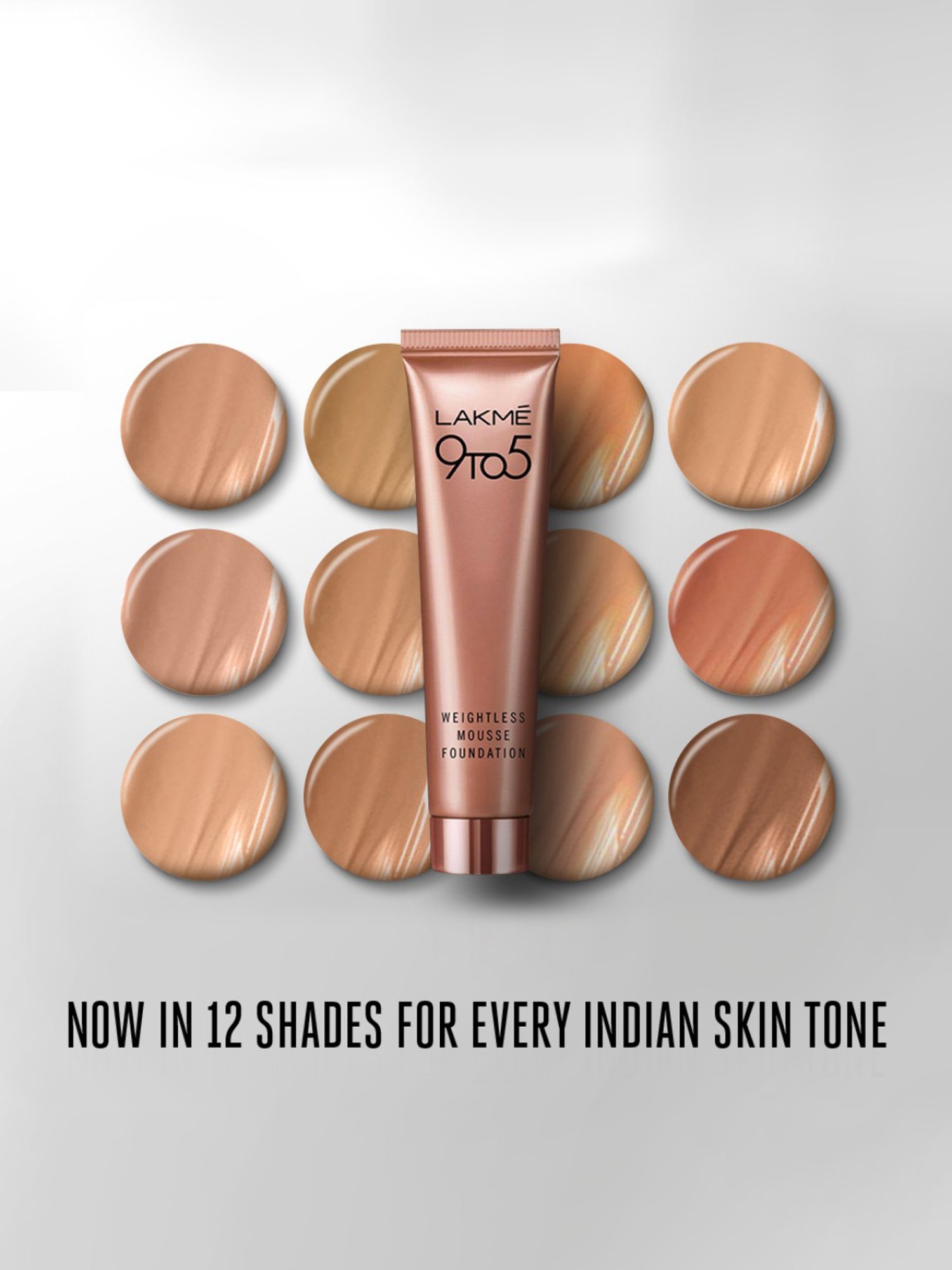 Lakme 9To5 Powerplay Mousse Foundation Rose Honey - 25 gm