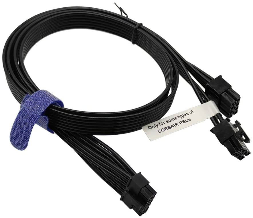 Replacement for Dual CPU 8 Pin Male to Mini 12 Pin NVIDIA GeForce RTX 30 Series GPU Power Adapter Cable for Corsair Modular PSUs 25-inch(63cm)