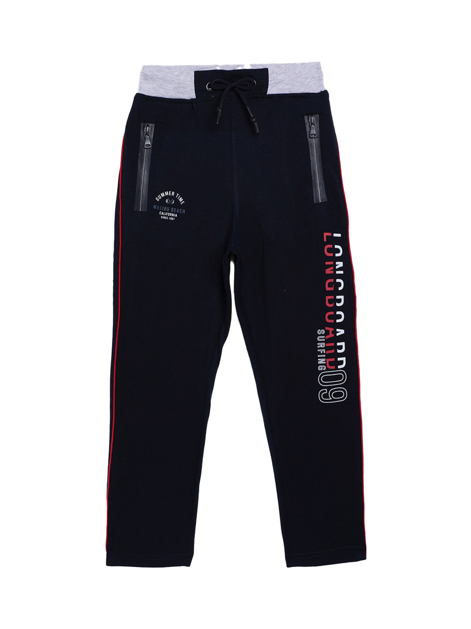 Octave Boys Navy Printed Trackpants