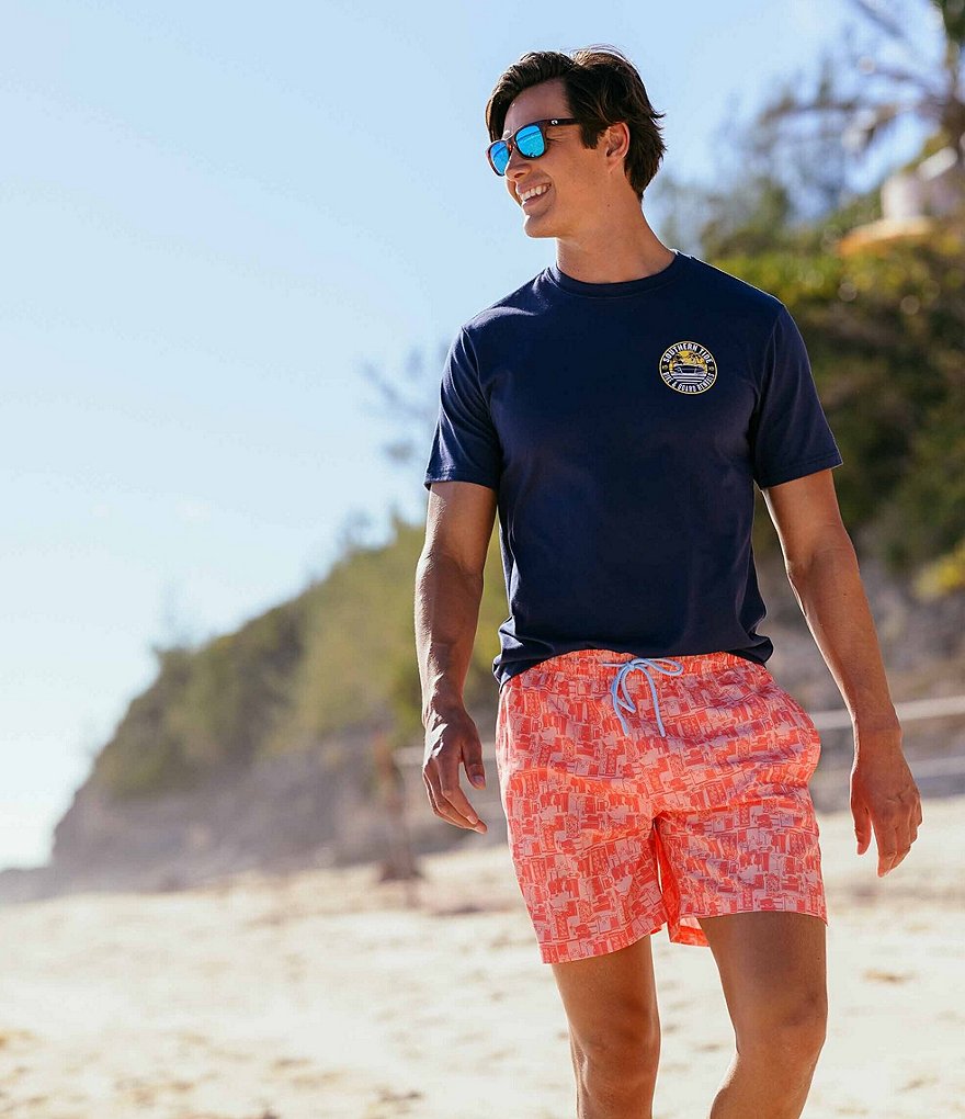 Southern Tide Happy Hour 6#double; Inseam Packable Swim Trunks