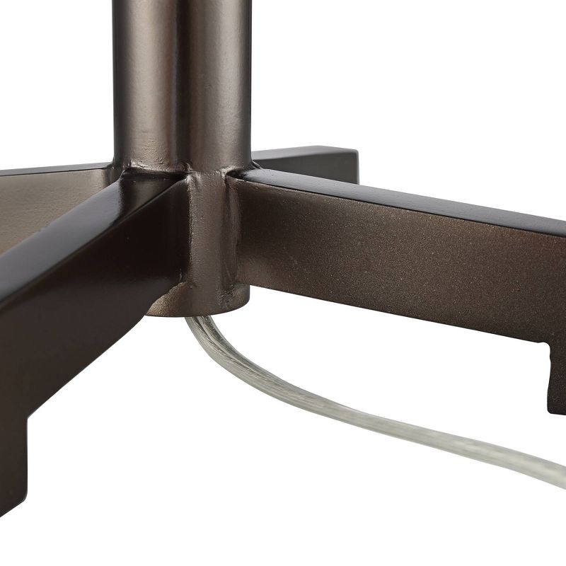 Possini Euro Design Moira Two-Tone Brass and Black Modern Table Lamps Set of 2