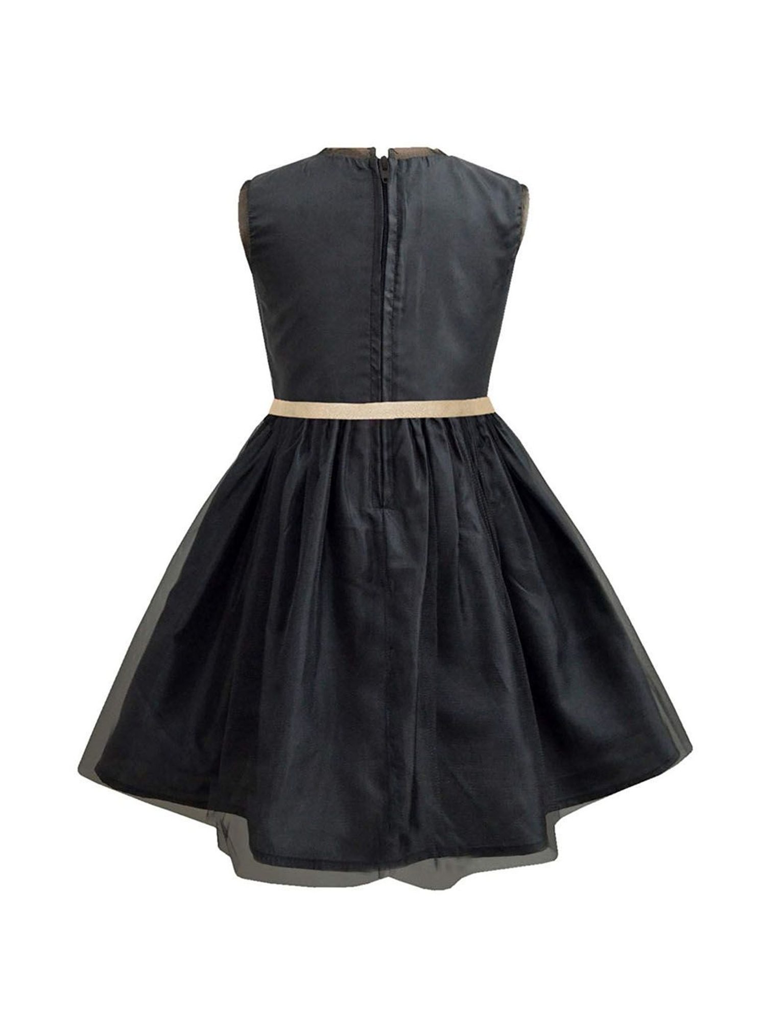 A.T.U.N. Girls Gold & Navy Embellished Dress