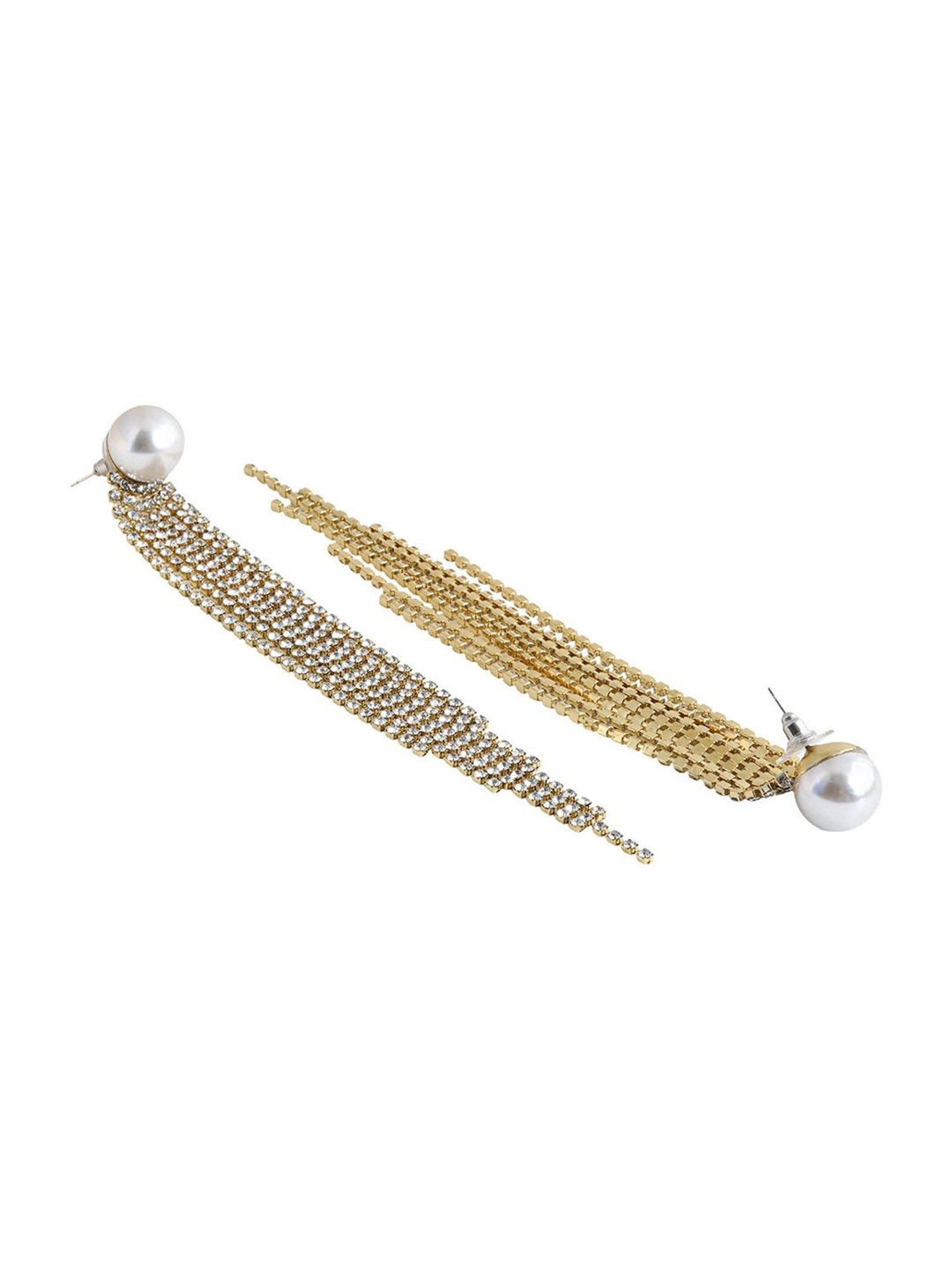 Joker & Witch Golden & White The Party Edit Wilda Waterfall Dangler Earrings