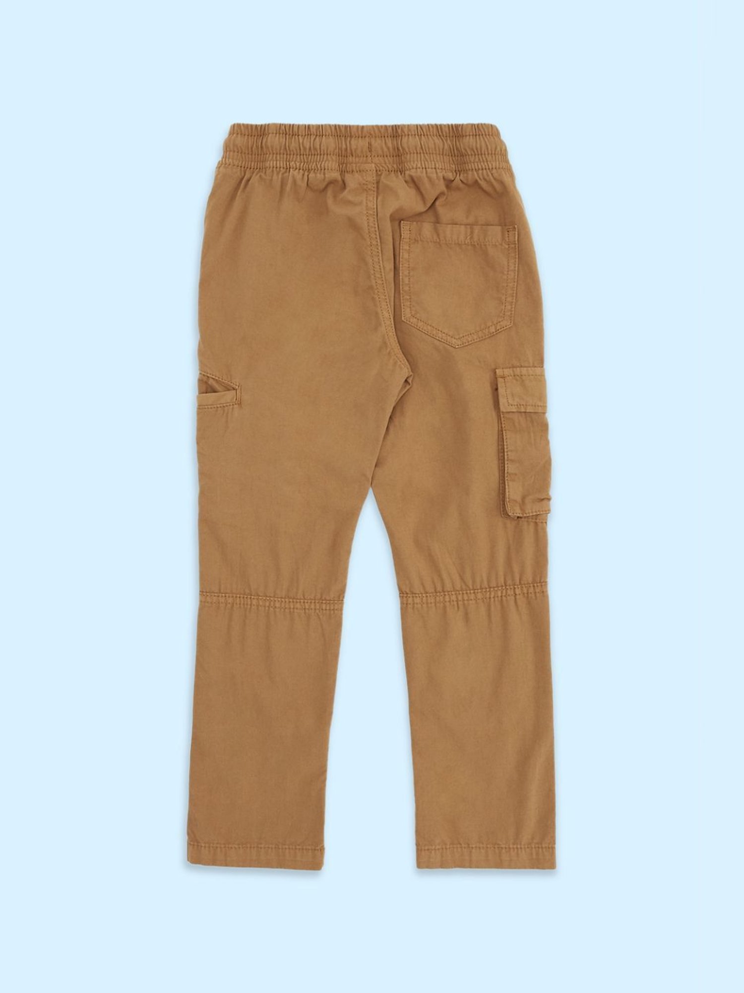Pantaloons Junior Brown Cotton Regular Fit Trousers