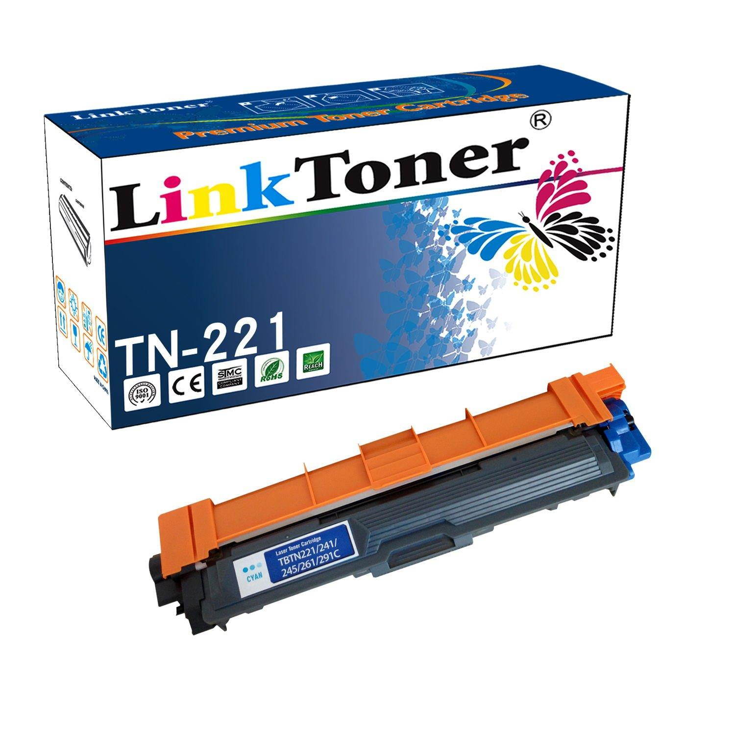 LinkToner TN221 Compatible Brother TN-221 BK Black laser toner cartridge Black High Yield for Brother Printer HL-3170CDW,MFC-9130CW