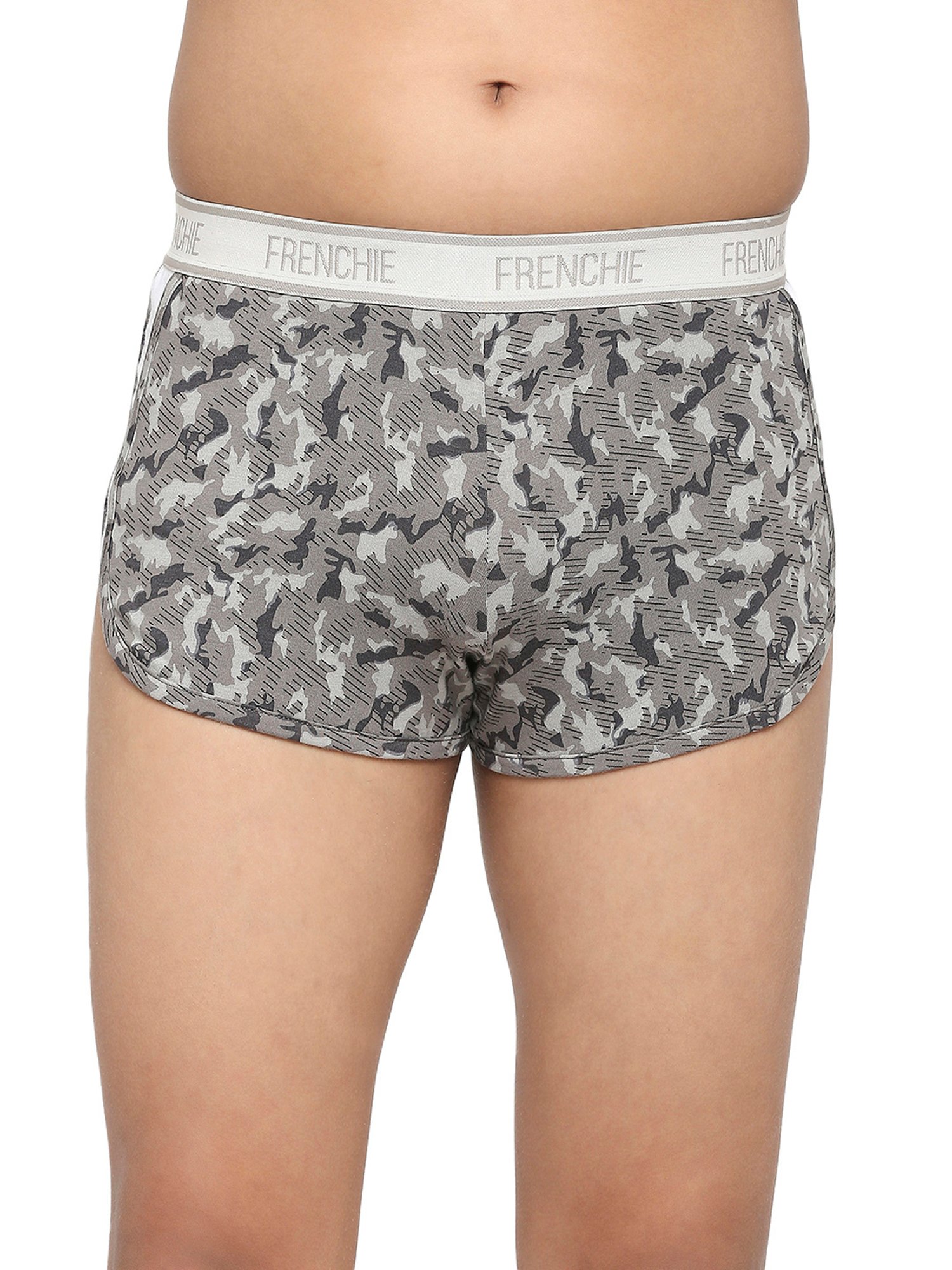 Frenchie Kids Grey Camouflage Trunks (Pack Of 2)