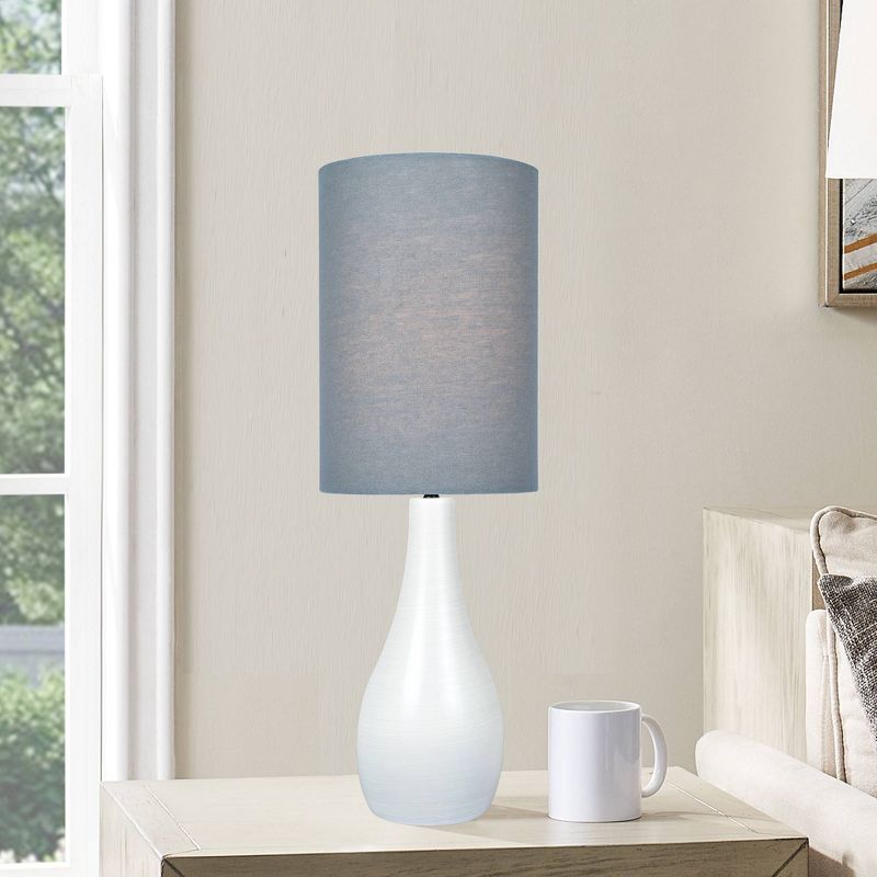 Quatro Table Lamp Brushed White  - Lite Source