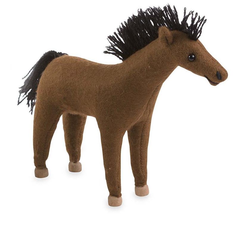 Magic Cabin - Felt Pony with Wooden Hooves, White