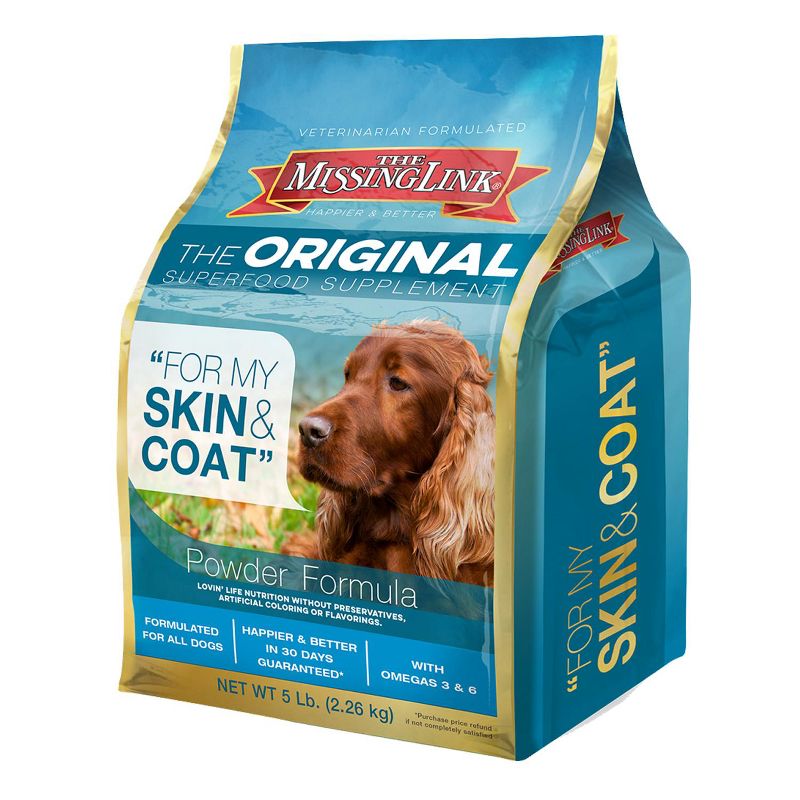The Missing Link Original Skin & Coat, With Omega 3-6, Powdered Supplement for Dogs, 5 Pound Bag
