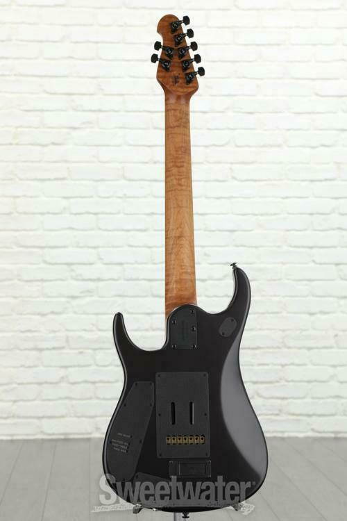 Ernie Ball Music Man JP15 7 Electric Guitar - Translucent Black Quilt