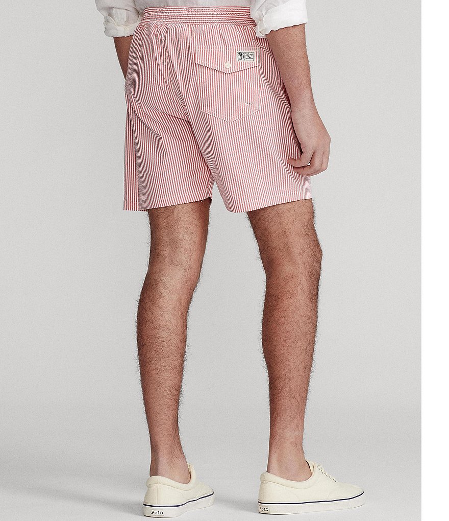 Polo Ralph Lauren 5 3/4#double; Inseam Traveler Seersucker Swim Trunks