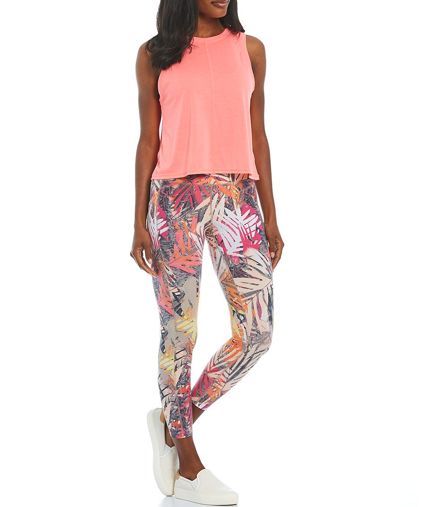 Calvin Klein Performance Print Side Pocket 7/8 4-Way Stretch Tights