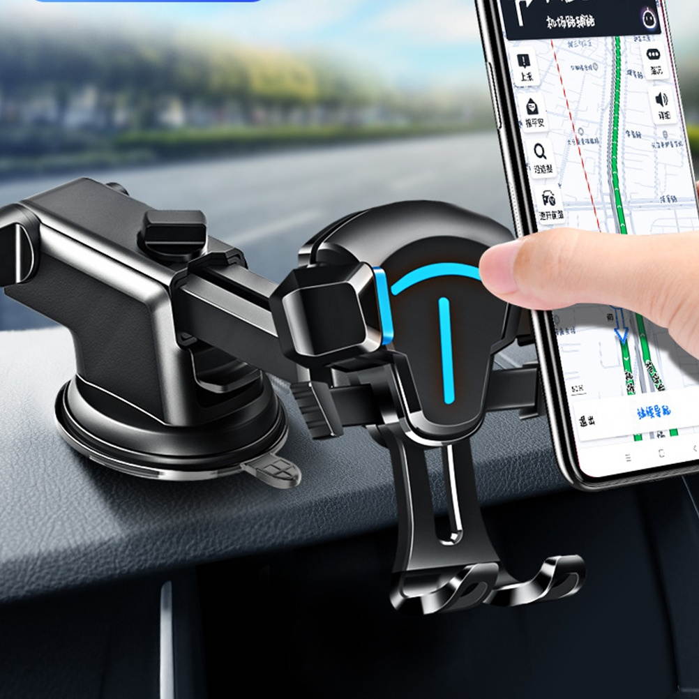 1pc Vehicle Phone Bracket Car Phone Holder Phone Bracket Phone Stand Mount Multifunctional Car Phone Rack (2-in-1 Blue)