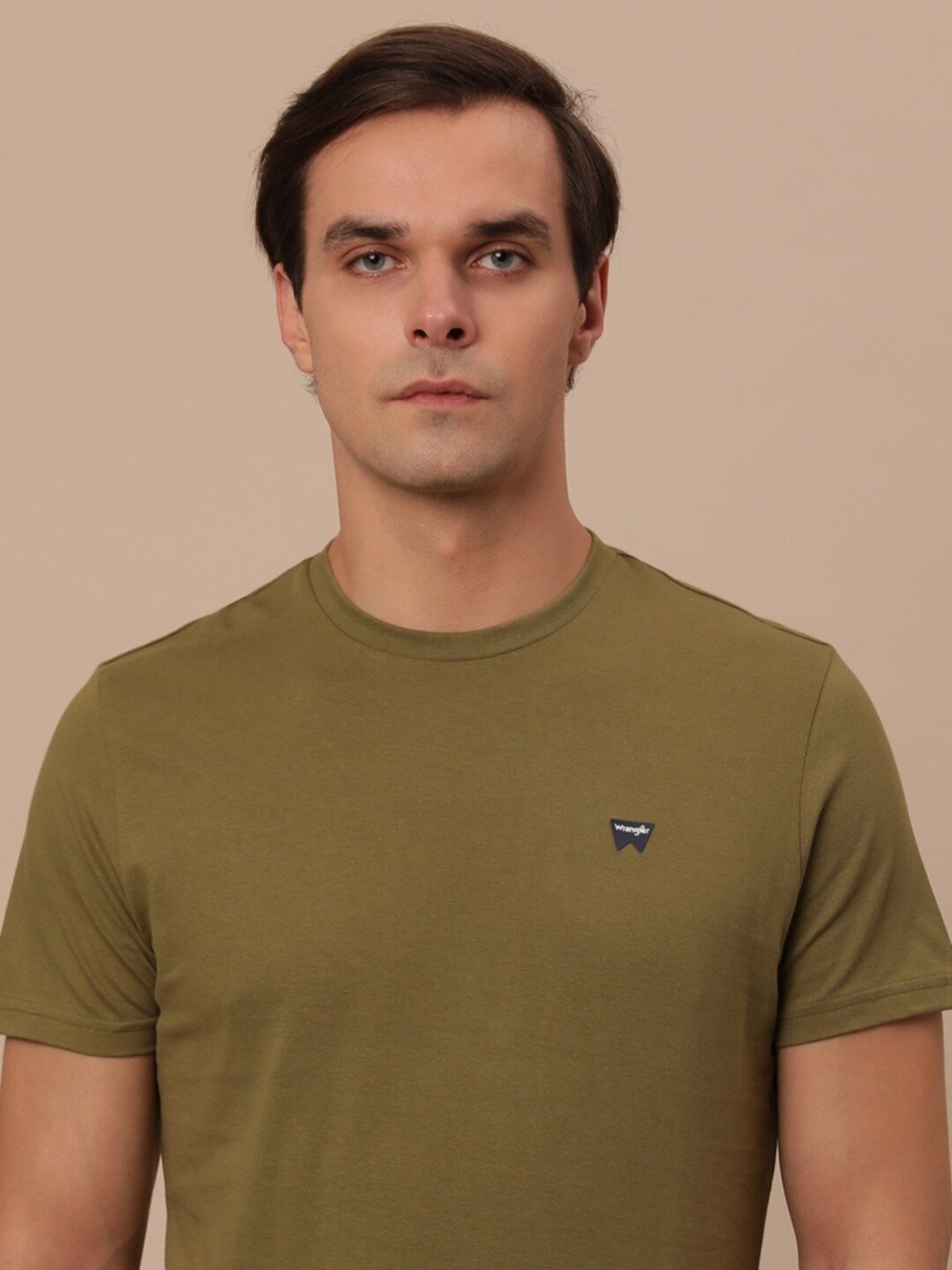 Wrangler Winter Moss Cotton Regular Fit T-Shirt