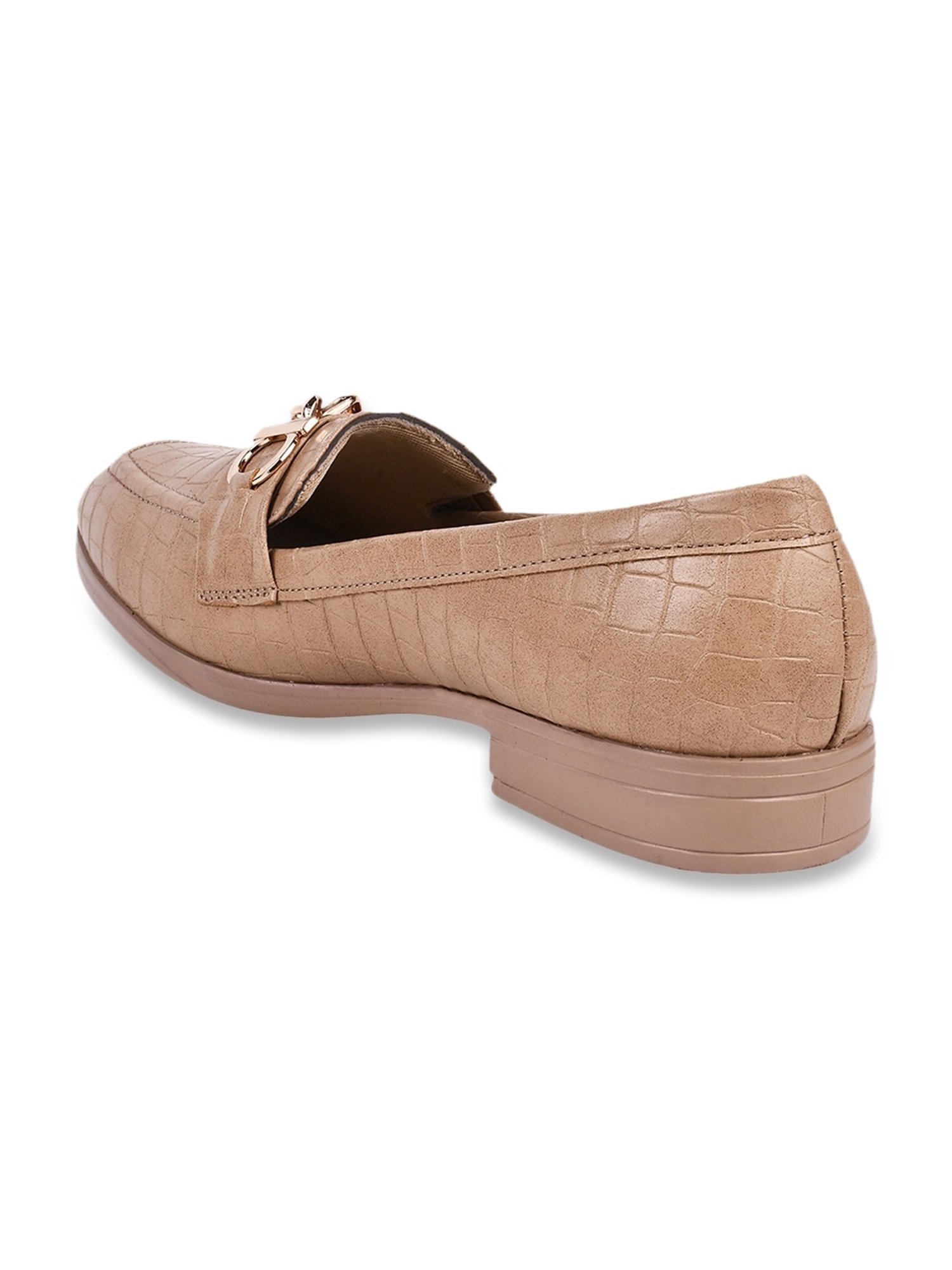 The White Pole Women's Beige Casual Loafers