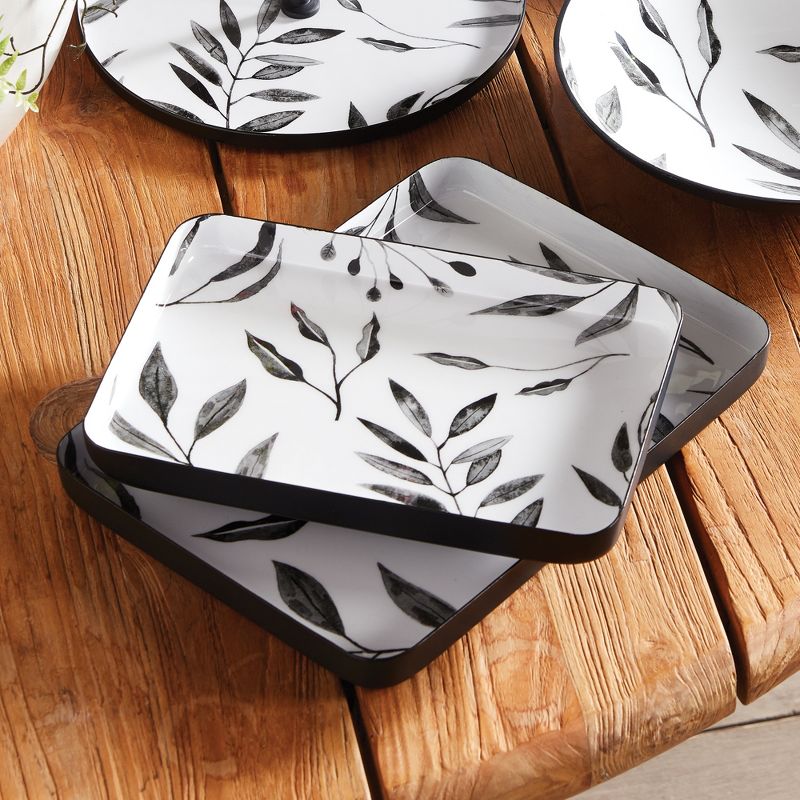 Plum & Post Leaf Rectangular Trays, S/2