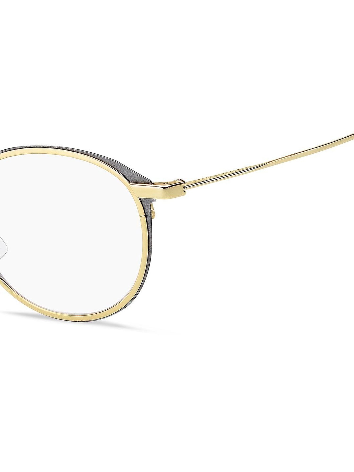 Hugo Boss Gold Oval Eye Frames for Men