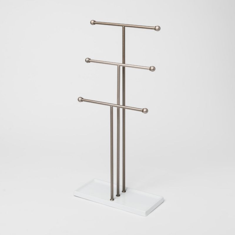 Trigem Jewelry Stand White/Nickel - Umbra