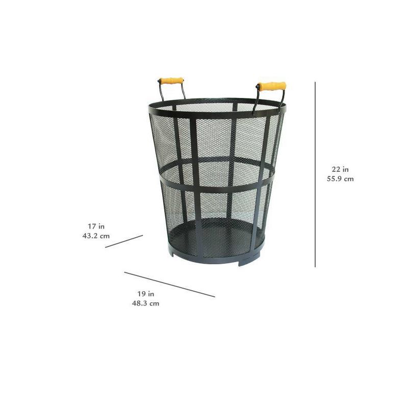 Pleasant Hearth 22" x 17" Log Bin Black