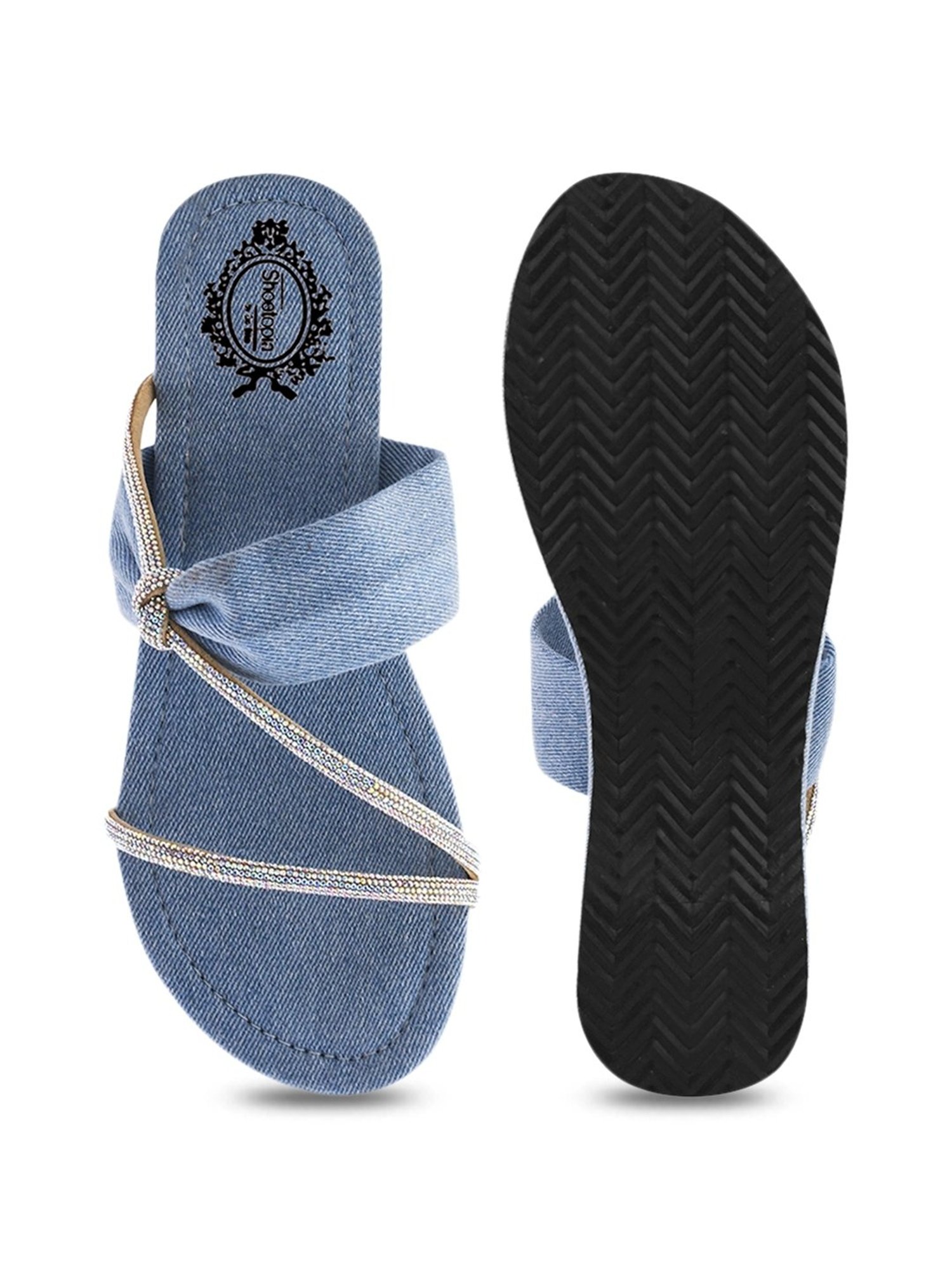 Shoetopia Women's Blue Casual Sandals