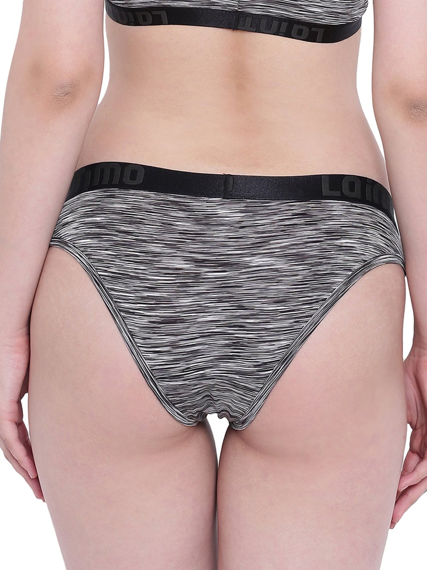 La Intimo Grey & Black AquaChick Bikini Panty