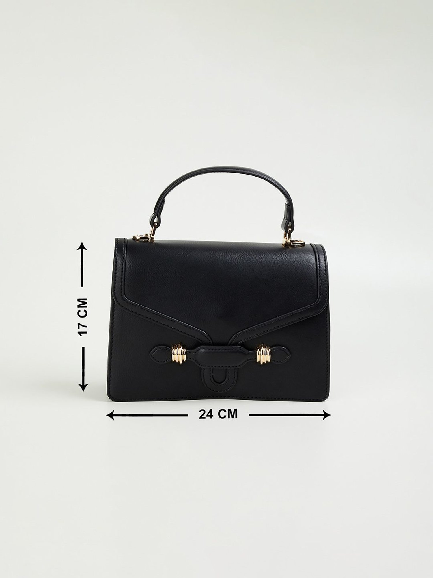 Code by Lifestyle Black Satchel Handbag