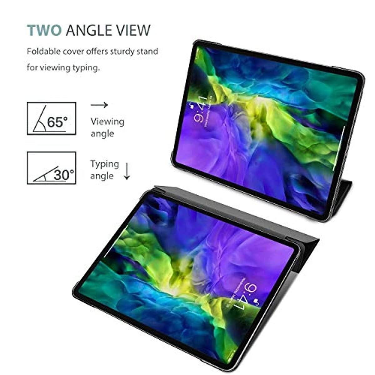 ProCase Black iPad Pro 11 Case with Screen Protector 2020 & 2018 Bundle with [6 Pack] Black Ultra Thin Webcam Cover Slide for Laptop Phone