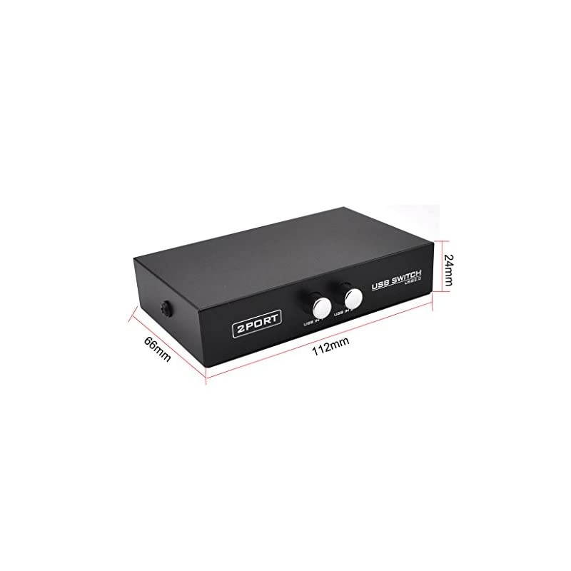 2 Port USB 20 Sharing Manual Switch Box Hub 2 PCS Share 1 USB Device for Printer Scanner Camera Keyboard 2 Port