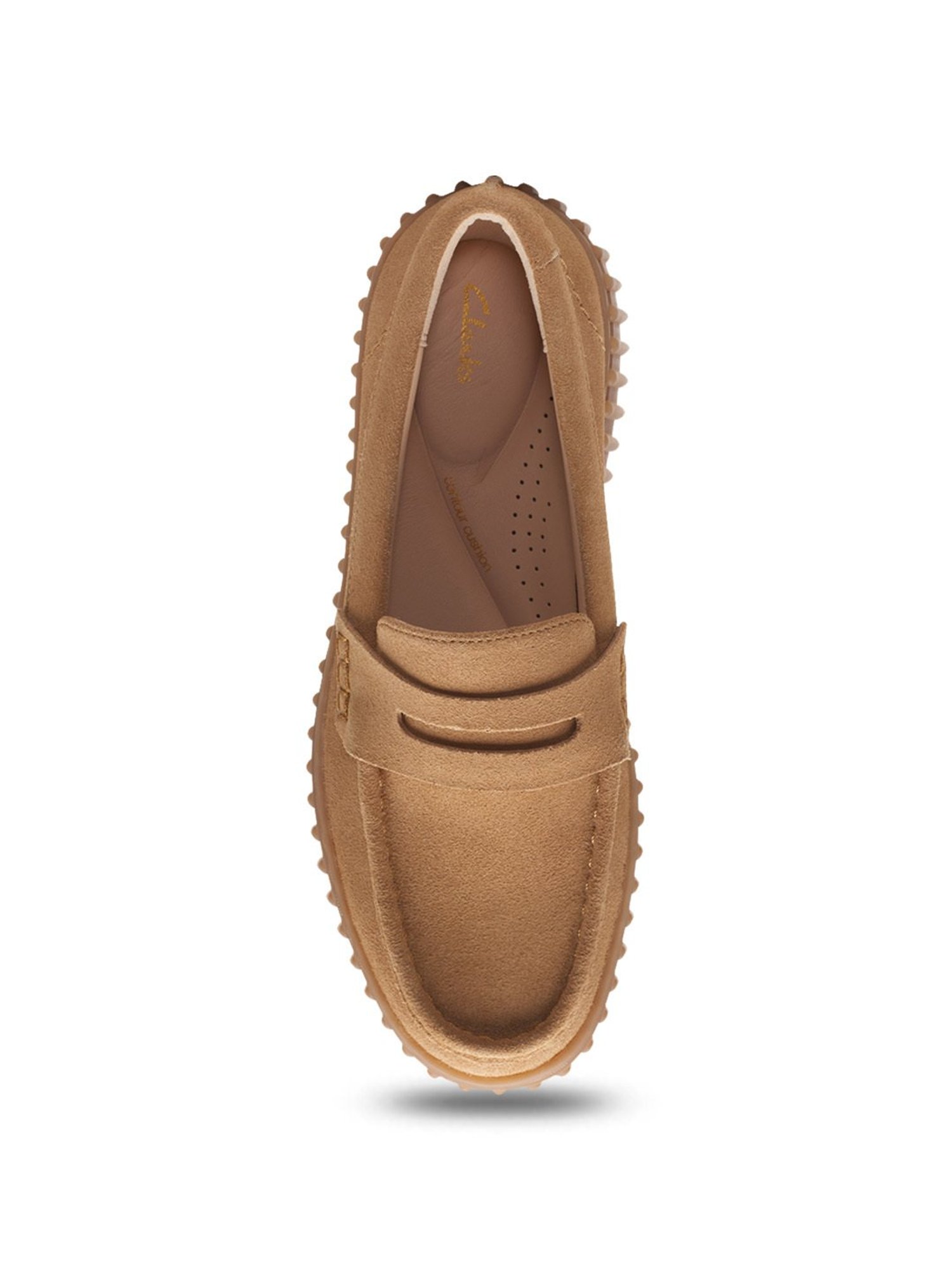 Clarks Women's Torhill Penny Tan Wedge Loafers