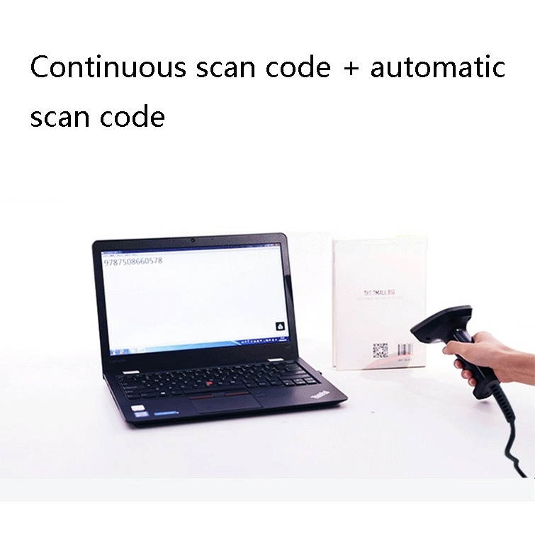 Deli Wired And Wireless Scanner Drugstore Supermarket Catering Logistics Cash Register Scanner,