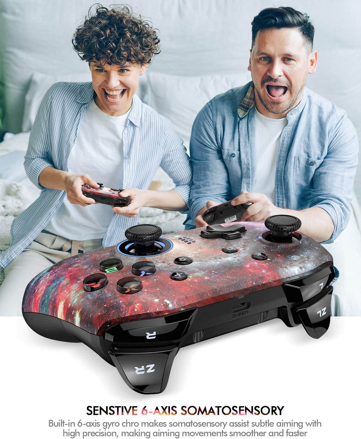 EasySMX [2020 Upgraded Version Wireless Controller for Switch Pro, Gaming Controller for Nintendo Switch Remote Gamepad Joystick Wireless Controller