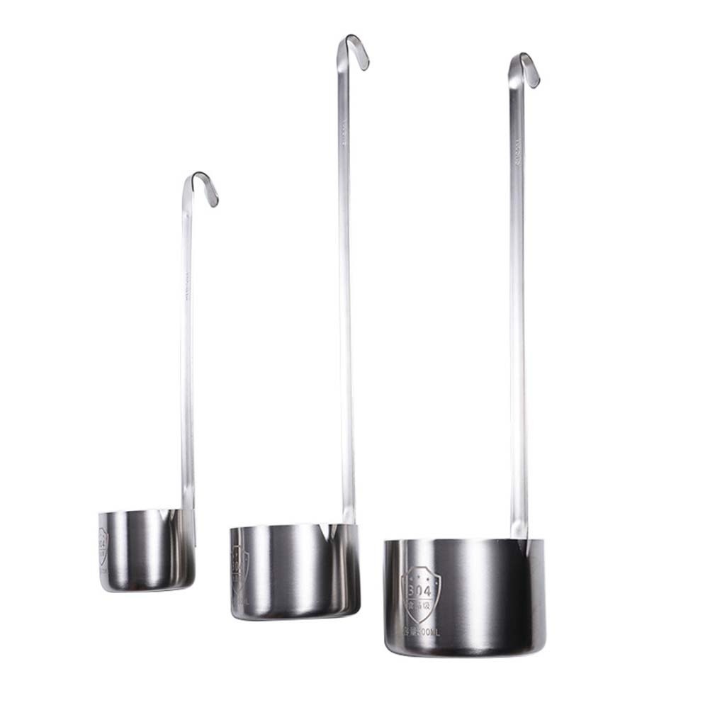 1pc Stainless Steel Chinese Style Hanging Wine Spoon Measure Spoons of Soy Sauce (Silver Wine Dipper 500g)