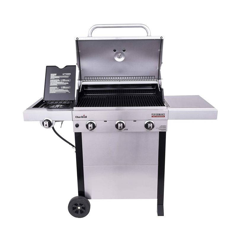 Char-Broil 463370719 Performance TRU-Infrared 3-Burner Cart Style Gas Grill, Stainless Steel