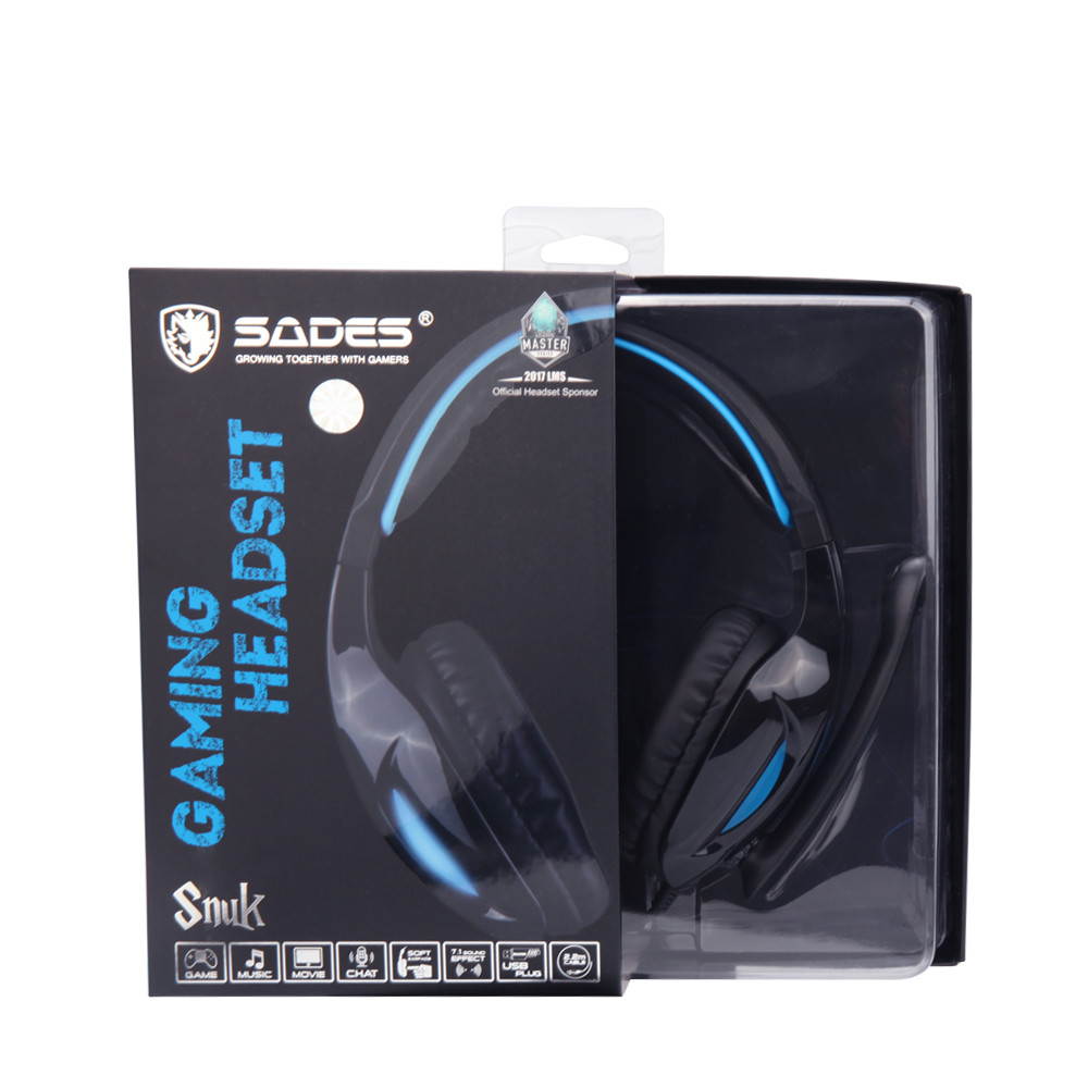 SNUK Gaming Headset USB Headphones Virtual 7.1 Surround Sound Gamer Headphones