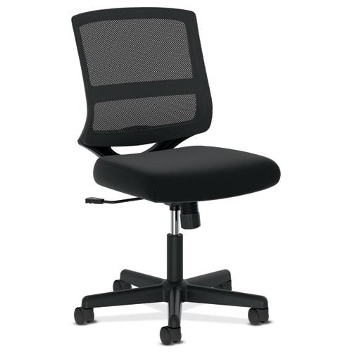 HON ValuTask Mid-Back Mesh Task Chair, Armless Black Mesh Computer Chair (HVL206)
