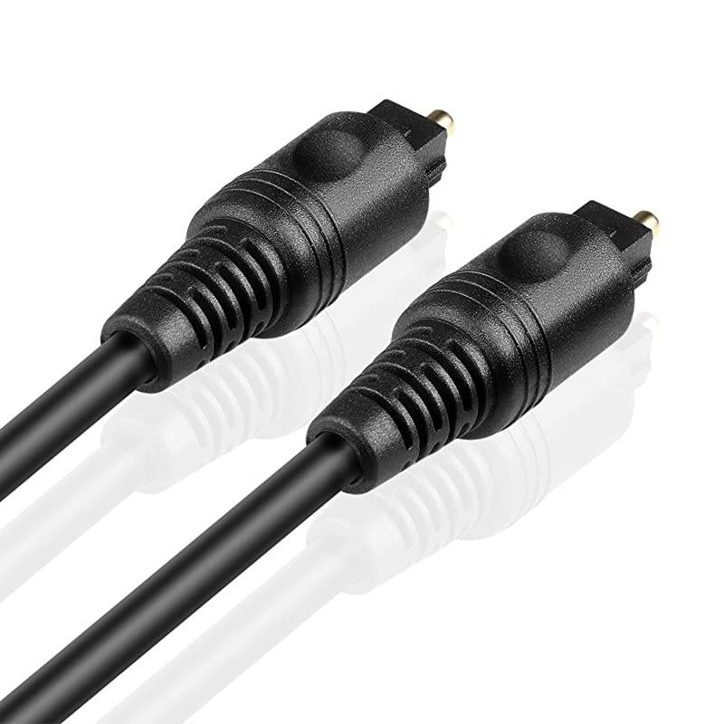 Toslink Digital Optical Audio Cable 50 Feet Home Theater Fiber Optic Toslink Male to Male Optical Plug Wire Cord