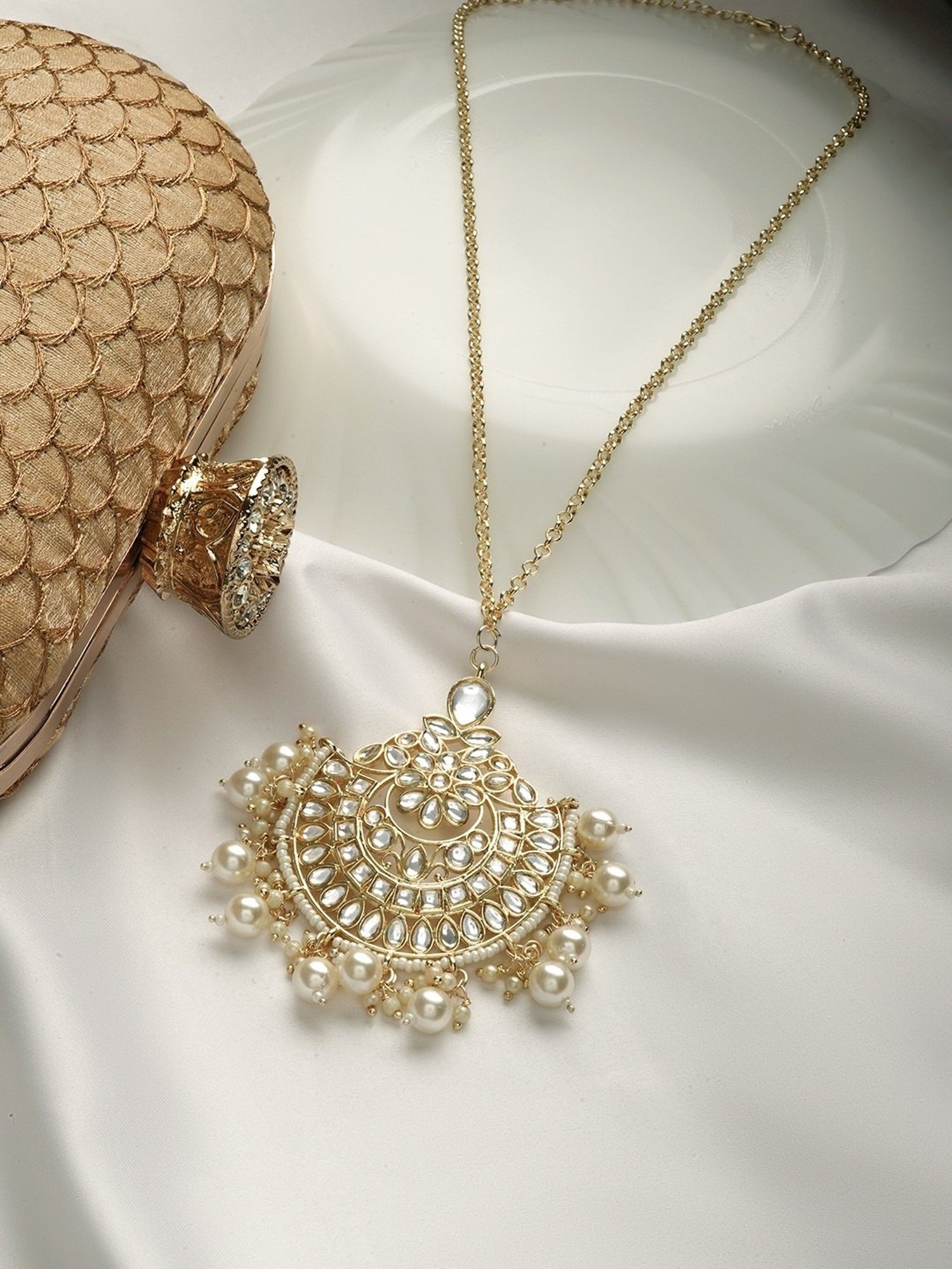 Teejh Yutika Pearl & Polki Necklace for Women