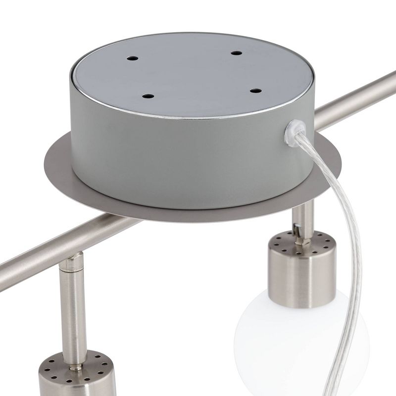 Pro Track&reg; Globe Nickel 4-Light LED Plug-In Track Fixture