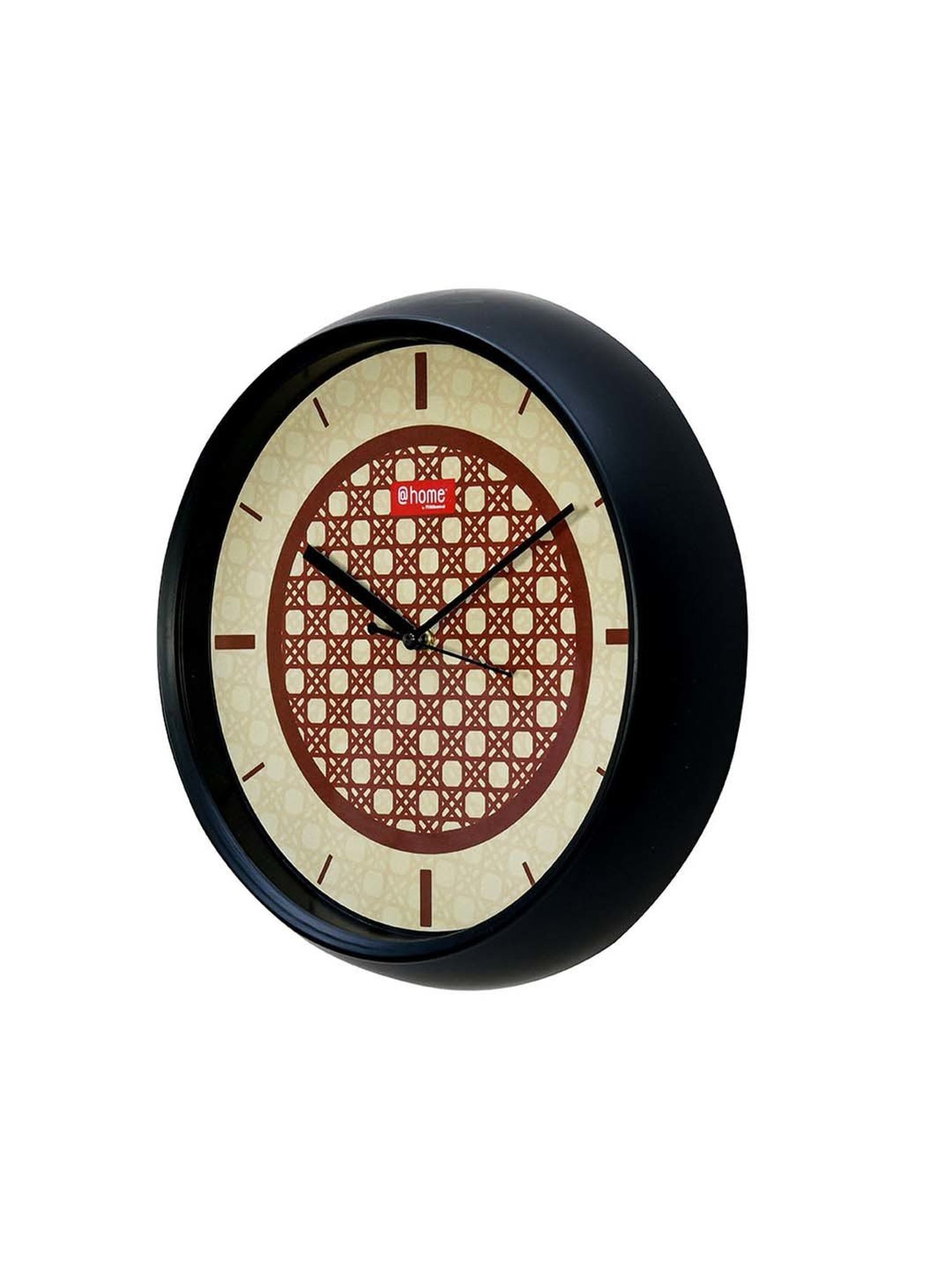 @home Nilkamal Brown & Beige Plastic Maze Analog Wall Clock
